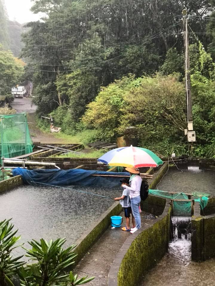 土砂降りのヤマメ釣り